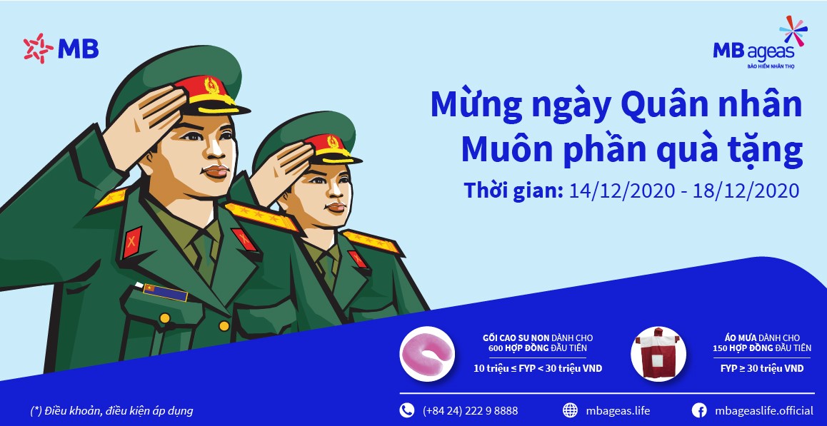 Chương trình khuyến mại: Mừng ngày quân nhân – Muôn phần quà tặng