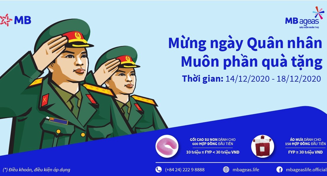 Chương trình khuyến mại: Mừng ngày quân nhân – Muôn phần quà tặng